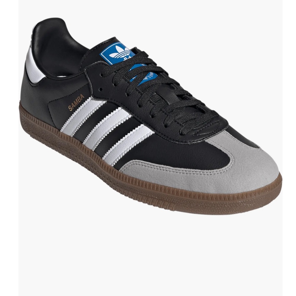 Adidas Samba Black Grey White Gum Sole Sneakers